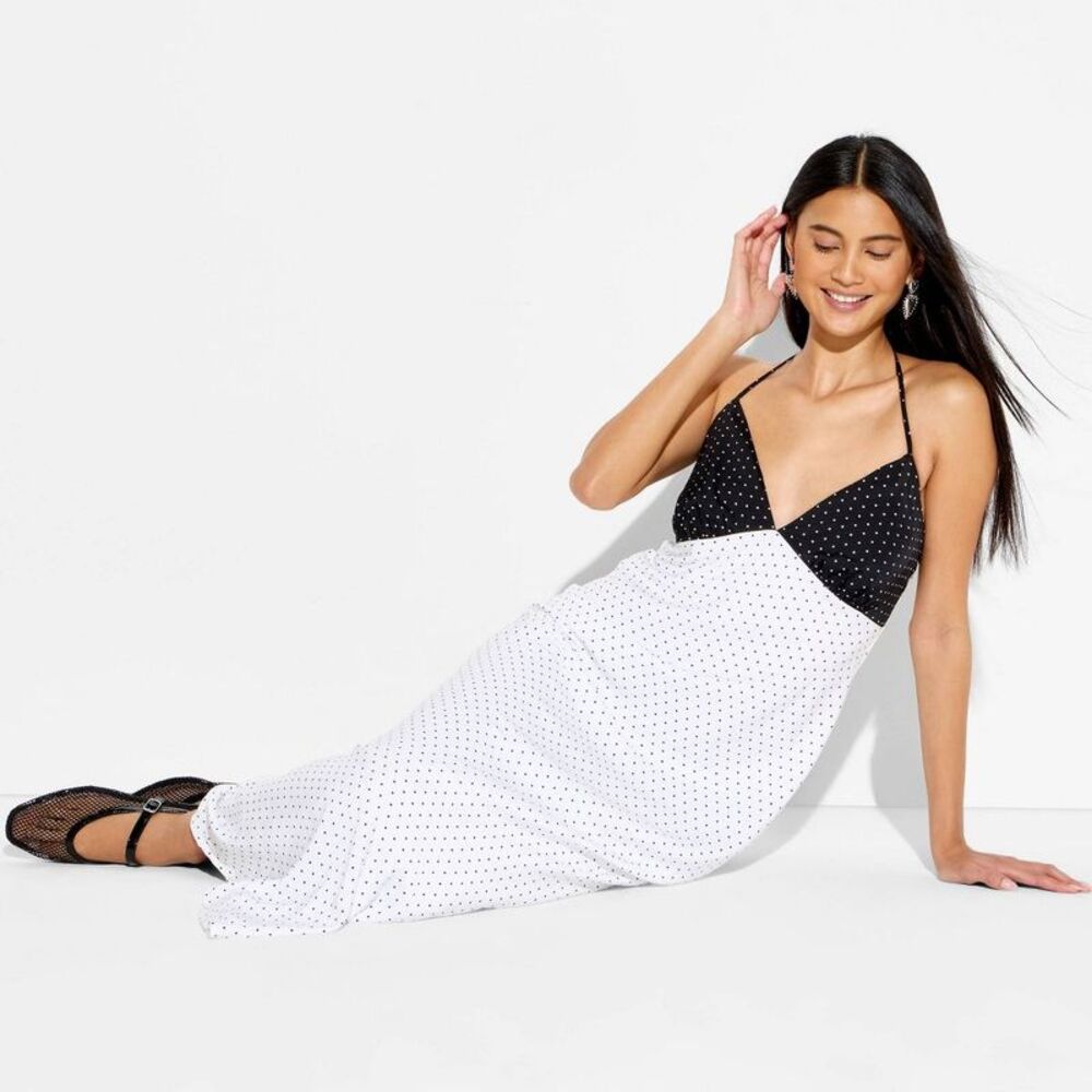 Open Box - Wild Fable - Women's Triangle Cup Maxi Dress - Wild Fable Black Black